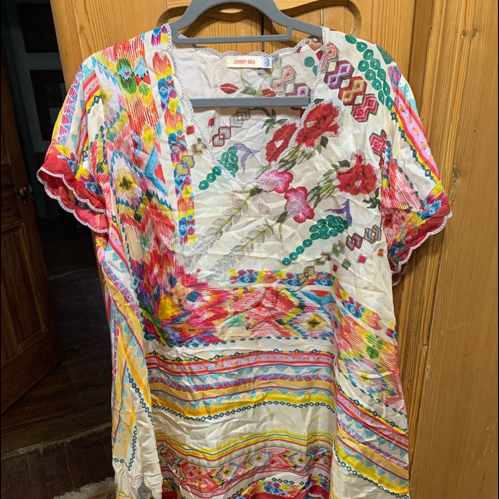 Johnny was silk tunic
